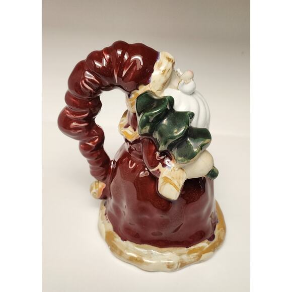 Santa Claus Ceramic Figure Glazed Tree Lots Of 2 - Picture 3 of 15